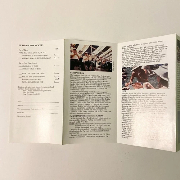 Vintage  New Orleans Shoneys Inn Audubon Zoo and Jazz Festival Brochures - Picture 15 of 16